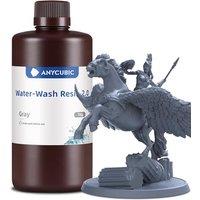 ANYCUBIC Water Washable 2.0 3D Printer Resin, 405nm High Precision and AntiYellowing 3D Resin, High Resilience, Easy Postprocessing Photopolymer Res
