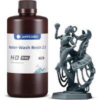 ANYCUBIC Water Washable 3D Printer Resin 2.0 with Easy PostProcessing, High Precision and High Resilience, Low Odor and AntiYellowing 3D Resin for L