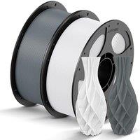 ANYCUBIC PLA Filament 1.75mm, 3D Printer Filament, Intelligent Identification, Dimensional Accuracy +/ 0.02mm, 2 Pack 1KG Reusable Spool, Texture Gre