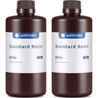 ANYCUBIC Standard 3D Printer Resin, LCD UV 405nm Rapid Photopolymer 3D Resin for 6K/8K/12K/14K LCD 3D Printers (2000g, White) BWhite 2000g 2000g