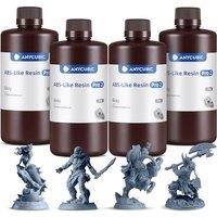 ANYCUBIC ABS-Like Resin Pro 2 - High Precision Resin with Enhanced Strength, Minimal Shrinkage, Compatible with All 3D Printers (Grey, 4kg) 4kg Grey 4