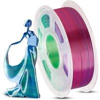 ANYCUBIC Silk PLA Filament 1.75mm 1KG, Shiny Silk Gradient TriColor PLA Filament,Multicolor Material for 3D Printer, Dimensional Accuracy +/ 0.03 mm