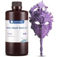 ANYCUBIC Water Washable Resin 2.0, 3D Printer Resin with Easy Postprocessing, High Precision and High Resilience, Low Odor and AntiYellowing 3D Resi
