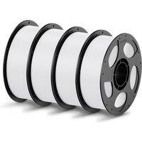 ANYCUBIC PLA Filament 1.75mm, 3D Printer Filament, Intelligent Identification, Dimensional Accuracy +/ 0.02mm, 4 Pack 1KG Reusable Spool, White*4 4kg