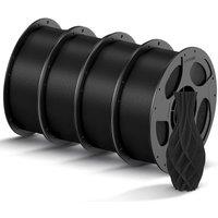 ANYCUBIC PLA Filament 1.75mm, 3D Printer Filament, Intelligent Identification, Dimensional Accuracy +/ 0.02mm, 4 Pack 1KG Reusable Spool, Black*4 4kg