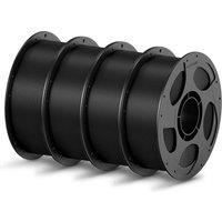 ANYCUBIC PLA Filament 1.75mm, 3D Printer Filament, Intelligent Identification, Dimensional Accuracy +/ 0.02mm, 4 Pack 1KG Reusable Spool, Black*4 4kg