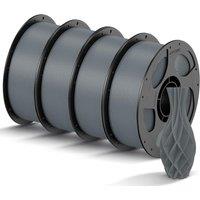 ANYCUBIC PLA Filament 1.75mm, 3D Printer Filament, Intelligent Identification, Dimensional Accuracy +/ 0.02mm, 4 Pack 1KG Reusable Spool, Grey*4 4kg