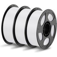 ANYCUBIC PLA Filament 1.75mm, 3D Printer Filament, Intelligent Identification, Dimensional Accuracy +/ 0.02mm, 3 Pack 1KG Reusable Spool, White*3 3kg