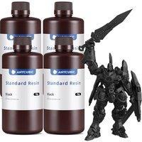 ANYCUBIC Standard 3D Printer Resin, LCD UV 405nm Rapid Photopolymer 3D Resin for 6K/8K/12K/14K LCD 3D Printers(4000g, Black) CBlack 4000g 4000g