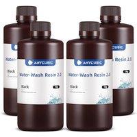 ANYCUBIC Water Washable 3D Printer Resin 2.0 with Easy PostProcessing, High Precision and High Resilience, Low Odor and AntiYellowing 3D Resin for L