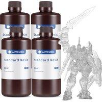 ANYCUBIC Standard 3D Printer Resin, LCD UV 405nm Rapid Photopolymer 3D Resin for 6K/8K/12K/14K LCD 3D Printers(4000g, Clear) DClear 4000g 4000g