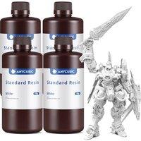 ANYCUBIC Standard 3D Printer Resin, LCD UV 405nm Rapid Photopolymer 3D Resin for 6K/8K/12K/14K LCD 3D Printers(4000g, White) BWhite 4000g 4000g