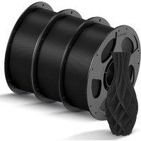 ANYCUBIC PLA Filament 1.75mm, 3D Printer Filament, Intelligent Identification, Dimensional Accuracy +/ 0.02mm, 3 Pack 1KG Reusable Spool, Black*3 3kg