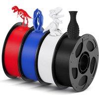 ANYCUBIC PLA Filament 1.75mm, 3D Printer Filament, Intelligent Identification, Dimensional Accuracy +/ 0.02mm, 4 Pack 1KG Reusable Spool, Black+White