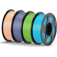 ANYCUBIC PLA Filament 1.75mm, 3D Printer Filament, Intelligent Identification, Dimensional Accuracy +/ 0.02mm, 4 Pack 1KG Spool, Peach Pink+Interstel