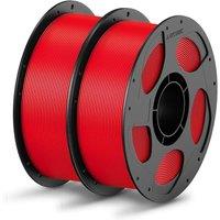 ANYCUBIC PLA Filament 1.75mm, 3D Printer Filament, Intelligent Identification, Dimensional Accuracy +/ 0.02mm, 2 Pack 1KG Reusable Spool, Red+Red 2kg