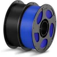ANYCUBIC PLA Filament 1.75mm, 3D Printer Filament, Intelligent Identification, Dimensional Accuracy +/ 0.02mm, 2 Pack 1KG Reusable Spool, Black+Blue