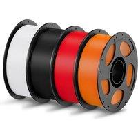 ANYCUBIC PLA Filament 1.75mm, 3D Printer Filament, Intelligent Identification, Dimensional Accuracy +/ 0.02mm, 4 Pack 1KG Reusable Spool, White+Black