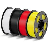 ANYCUBIC PLA Filament 1.75mm, 3D Printer Filament, Intelligent Identification, Dimensional Accuracy +/ 0.02mm, 4 Pack 1KG Reusable Spool, White+Black