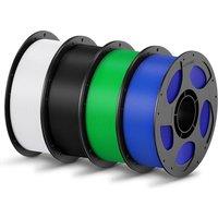 ANYCUBIC PLA Filament 1.75mm, 3D Printer Filament, Intelligent Identification, Dimensional Accuracy +/ 0.02mm, 4 Pack 1KG Reusable Spool, White+Black