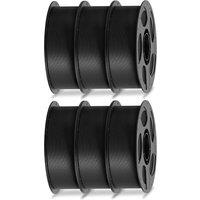 ANYCUBIC PLA Filament 1.75mm, 3D Printer Filament, Intelligent Identification, Dimensional Accuracy +/ 0.02mm, 6 Pack 1KG Reusable Spool, Black*6 6kg