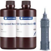 ANYCUBIC High Speed 2.0 3D Printer Resin, HighActivity, LowViscosity and High Liquidity 3D Resin, 170mm/h Ultrahigh Speed Printing with Anycubic Ph