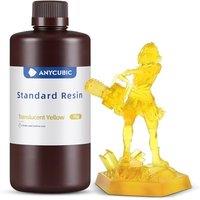 ANYCUBIC Standard 3D Printer Resin, LCD UV 405nm Rapid Photopolymer 3D Resin for 6K/8K/12K/14K LCD 3D Printers(1000g, Transparent Yellow) Transparent
