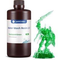 ANYCUBIC Water Washable 3D Printer Resin 2.0 with Easy PostProcessing, High Precision and High Resilience, Low Odor and AntiYellowing 3D Resin for L