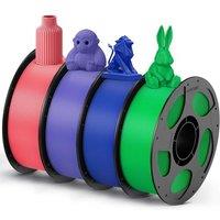 ANYCUBIC PETG Filament 1.75mm, 3D Printer Filament, Dimensional Accuracy +/ 0.02mm, Exceptional Toughness, Print with Most FDM 3D Printers, 4 Pack 1K