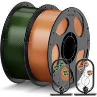 ANYCUBIC PETG Filament 1.75mm, 3D Printer Filament, Accuracy +/ 0.02mm, Exceptional Toughness, Print with FDM 3D Printers, 2 Pack 1KG Reusable Spool,