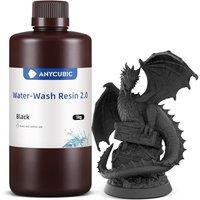 ANYCUBIC Water Washable 3D Printer Resin 2.0, 405nm High Precision 3D Resin, Low Shrinkage Photopolymer Resin for 4K/8K/12K Capable LCD DLP Resin 3D P