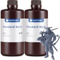 ANYCUBIC 3D Printer Resin, 405nm High Precision Fast Curing Photopolymer Resin for LCD 3D Printing 2kg Grey Grey 2kg
