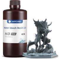 ANYCUBIC Water Washable 3D Printer Resin 2.0, 405nm High Precision 3D Resin, Low Shrinkage Photopolymer Resin for 4K/8K/12K Capable LCD DLP Resin 3D P