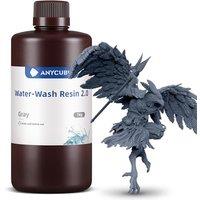 ANYCUBIC Water Washable 3D Printer Resin 2.0, 405nm High Precision 3D Resin, Low Shrinkage Photopolymer Resin for 4K/8K/12K Capable LCD DLP Resin 3D P