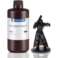 ANYCUBIC 3D Printer Resin, 405nm High Precision Fast Curing Photopolymer Resin for LCD 3D Printing 1kg Black Black 1kg