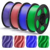 ANYCUBIC PLA+ 3D Printer Filament 1.75mm, High Toughness 3D Printing Filament, Dimensional Accuracy +/ 0.02mm, Print with Most FDM 3D Printers, 4 Pac