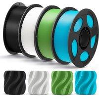 ANYCUBIC PLA+ 3D Printer Filament 1.75mm, High Toughness 3D Printing Filament, Accuracy +/ 0.02mm, Print with FDM 3D Printers, 4 Pack 1KG Reusable Sp