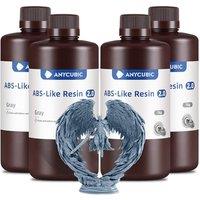 ANYCUBIC ABS-Like Resin 2.0, Fast Curing 3D Printer Resin with High Toughness and Resilience, High Precision and Hardness, Low Odor, Compatible with A