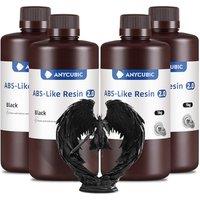 ANYCUBIC ABS-Like Resin 2.0, Fast Curing 3D Printer Resin with High Toughness and Resilience, High Precision and Hardness, Low Odor, Compatible with A