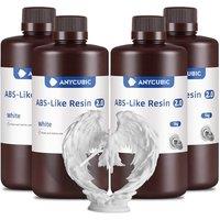 ANYCUBIC ABS-Like Resin 2.0, Fast Curing 3D Printer Resin with High Toughness and Resilience, High Precision and Hardness, Low Odor, Compatible with A