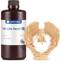 ANYCUBIC ABS-Like Resin 2.0, Fast Curing 3D Printer Resin with High Toughness and Resilience, High Precision and Hardness, Low Odor, Compatible with A