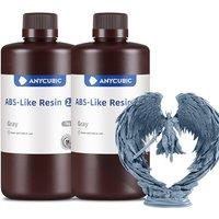 ANYCUBIC ABS-Like Resin 2.0, Fast Curing 3D Printer Resin with High Toughness and Resilience, High Precision and Hardness, Low Odor, Compatible with A