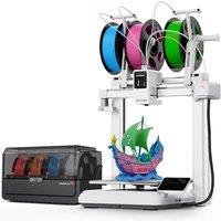 Anycubic Kobra X Combo 3D Printer with ACE 2 Pro, Native 7-Color Printing (Up to 19), 2X Faster & Less Waste, Auto-Leveling, Ideal for Beginner, Kids,
