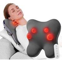 BOB AND BRAD Back Massager with Heat and Remote, EZBack Plus Neck Massager for Pain Relief Deep Tissue, Electric Shiatsu 3D Kneading Massage Pillow wi