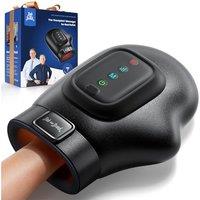 BOB AND BRAD Hand Massager with Heat and Compression, Black HandSpa Prime, Palm & Finger Massage for Joint Comfort, Eases Stiff Knuckles & Keyboard Ha