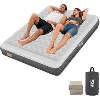 HiiPeak Premium TPU Double Inflatable Mattress with Removable Built in Multi-function Air Pump, Suede Inflatable Bed Portable, Durable Air Mattress, H