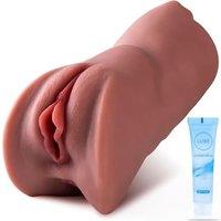 7.9 "Deep Handheld squeezable Pocket Vagina Male Masturbation, Lifelike Texture Vagina Vagina Male Masturbation Cup, Plump and Soft Flesh Light Mastur