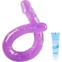 17.7Inch Double-Ended Dildo Waterproof Jelly Double Dongs Realistic Dildo Penis Cock Anal Butt Plug Massager G-Spot Adult Sex Toys for Women Men - Pur
