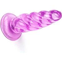 Realistic Anal Beads Anal Plug Thread Large Butt Plug Dildos, Silicone Flexible Dildo with Suction Cup, 5.7 Inch Adult Sex Toys for Men Women Couples