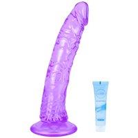 8.1'' Soft Realistic Dildo Sex Toys with Suction Cup for HandsFree Play,Transparent Thick Penis Suitable for Women/Men/Gay/Couples with Thin and Slim